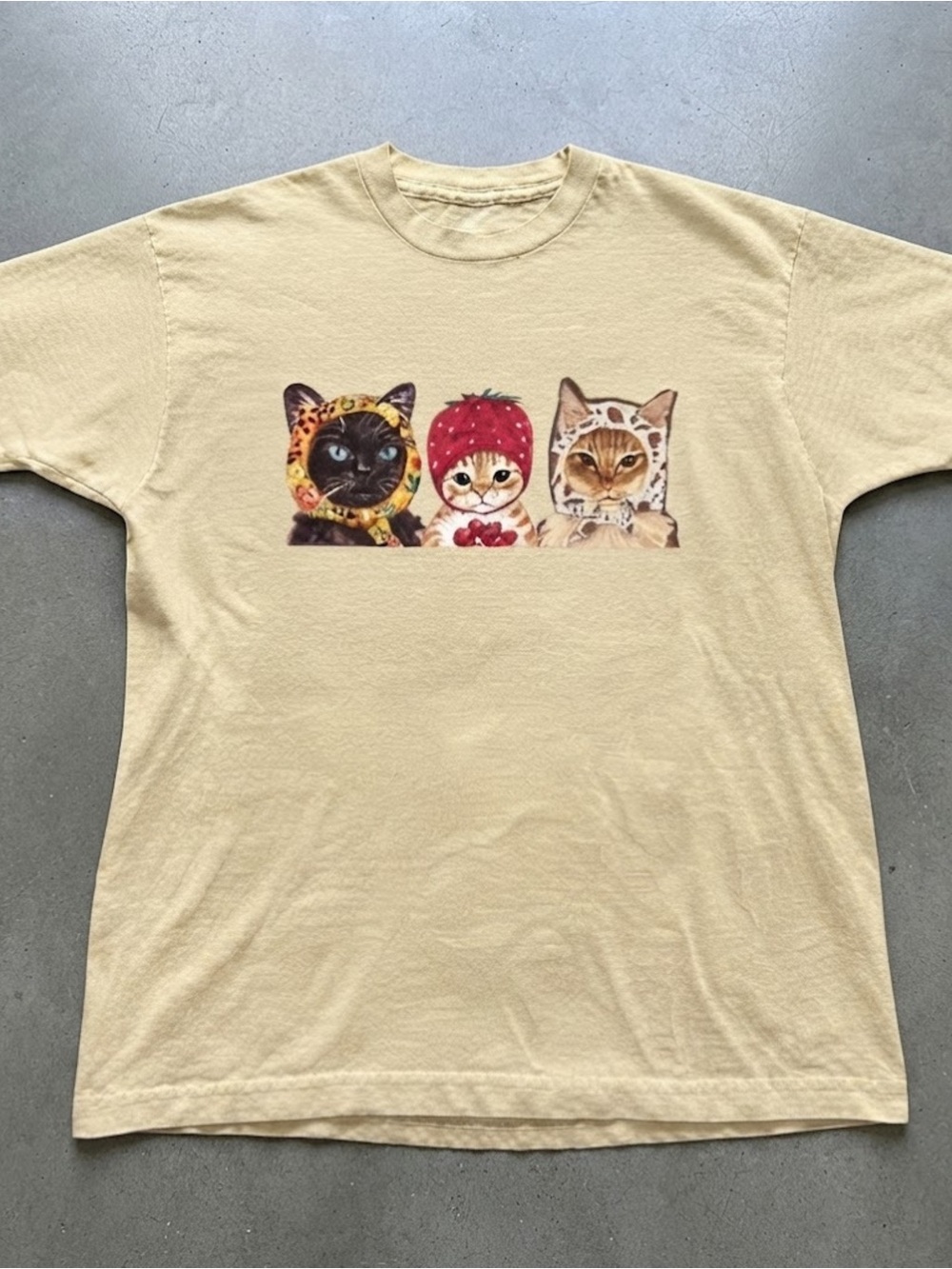 Cute Cats Wearing Hood Hats Graphic Gildan T-Shirt Animal Apparel
